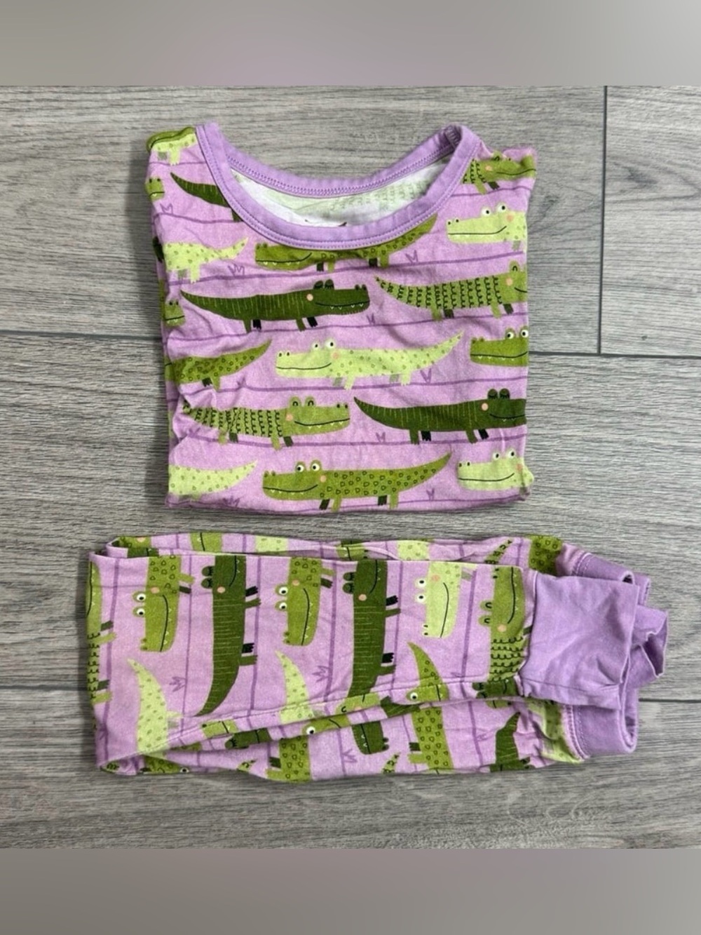 Little Sleepies purple crocs ss / pants set